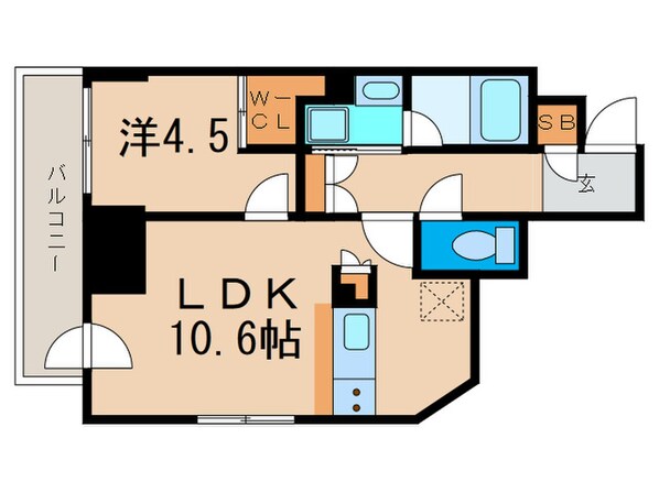 レジディア笹塚Ⅲの物件間取画像